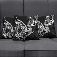 Black Aloha Hawaii Pillow Cover Polynesian Shark Tattoo With Plumeria LT14 - Polynesian Pride