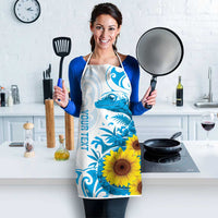 New Zealand Autism Awareness Month Apron Takiwatanga Maori Lizard With Sunflower - Polynesian Pride