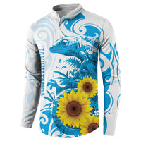 New Zealand Autism Awareness Month Button Sweatshirt Takiwatanga Maori Lizard With Sunflower