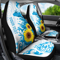 New Zealand Autism Awareness Month Car Seat Cover Takiwatanga Maori Lizard With Sunflower
