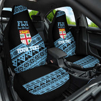 Fiji Rugby 2025 Custom Car Seat Cover Fijian Tapa Toso Viti Toso - Black