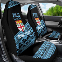 Fiji Rugby 2025 Custom Car Seat Cover Fijian Tapa Toso Viti Toso - Black