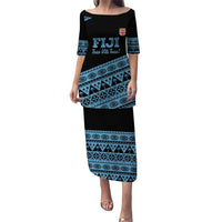 Fiji Rugby 2025 Custom Puletasi Fijian Tapa Toso Viti Toso - Black