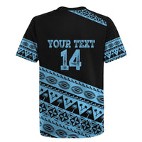 Fiji Rugby 2025 Custom Rugby Jersey Fijian Tapa Toso Viti Toso - Black