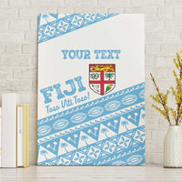 Fiji Rugby 2025 Custom Canvas Wall Art Fijian Tapa Toso Viti Toso - White
