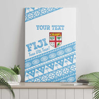 Fiji Rugby 2025 Custom Canvas Wall Art Fijian Tapa Toso Viti Toso - White