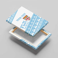 Fiji Rugby 2025 Custom Canvas Wall Art Fijian Tapa Toso Viti Toso - White