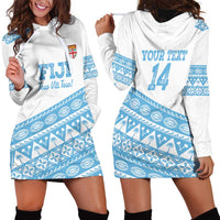 Fiji Rugby 2025 Custom Hoodie Dress Fijian Tapa Toso Viti Toso - White