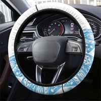 Fiji Rugby 2025 Steering Wheel Cover Fijian Tapa Toso Viti Toso - White