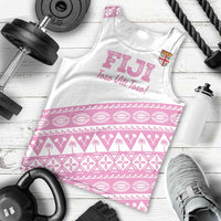 Fiji Rugby 2025 Custom Men Tank Top Fijian Tapa Toso Viti Toso - Pink