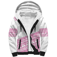 Fiji Rugby 2025 Custom Sherpa Hoodie Fijian Tapa Toso Viti Toso - Pink