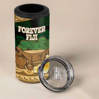 Bula Fiji Kava Bowl 4 in 1 Can Cooler Tumbler Fijian Tapa Cloth Vintage Vibe