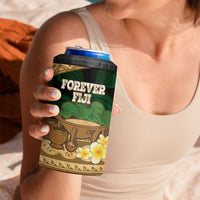 Bula Fiji Kava Bowl 4 in 1 Can Cooler Tumbler Fijian Tapa Cloth Vintage Vibe