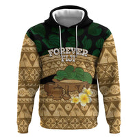 Bula Fiji Kava Bowl Hoodie Fijian Tapa Cloth Vintage Vibe