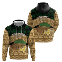 Bula Fiji Kava Bowl Hoodie Fijian Tapa Cloth Vintage Vibe