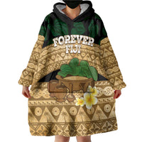 Bula Fiji Kava Bowl Wearable Blanket Hoodie Fijian Tapa Cloth Vintage Vibe
