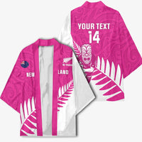 New Zealand Silver Fern Rugby Custom Kimono Go All Black Maori Pink Version - Polynesian Pride
