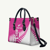 New Zealand Silver Fern Rugby Custom Leather Bag Go All Black Maori Pink Version LT14 Pink - Polynesian Pride