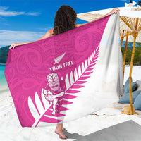 New Zealand Silver Fern Rugby Custom Sarong Go All Black Maori Pink Version