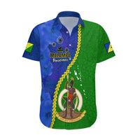 Vanuatu Malampa Province Hawaiian Shirt Turtle Sand Drawing Unique Tapa Pattern LT14 Green - Polynesian Pride