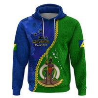 Vanuatu Malampa Province Hoodie Turtle Sand Drawing Unique Tapa Pattern LT14 Green - Polynesian Pride