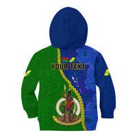 Personalised Vanuatu Malampa Province Kid Hoodie Turtle Sand Drawing Unique Tapa Pattern LT14 - Polynesian Pride