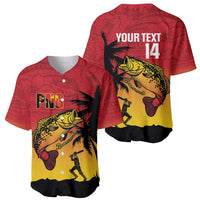 Custom Papua New Guinea Cricket Baseball Jersey PNG Barramundis - Polynesian Pride