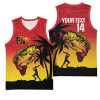 Custom Papua New Guinea Cricket Basketball Jersey PNG Barramundis LT14 - Polynesian Pride