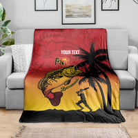 Custom Papua New Guinea Cricket Blanket PNG Barramundis - Polynesian Pride