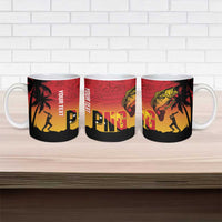 Custom Papua New Guinea Cricket Ceramic Mug PNG Barramundis - Polynesian Pride