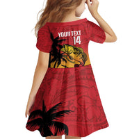 Custom Papua New Guinea Cricket Family Matching Tank Maxi Dress and Hawaiian Shirt PNG Barramundis - Polynesian Pride