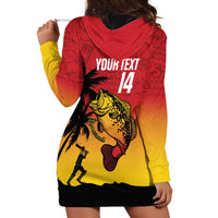 Custom Papua New Guinea Cricket Hoodie Dress PNG Barramundis - Polynesian Pride