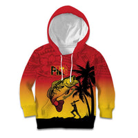 Custom Papua New Guinea Cricket Kid Hoodie PNG Barramundis - Polynesian Pride