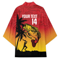 Custom Papua New Guinea Cricket Kimono PNG Barramundis LT14 - Polynesian Pride