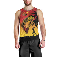 Custom Papua New Guinea Cricket Men Tank Top PNG Barramundis - Polynesian Pride