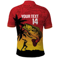 Custom Papua New Guinea Cricket Polo Shirt PNG Barramundis - Polynesian Pride