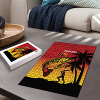 Custom Papua New Guinea Cricket Puzzle PNG Barramundis LT14 - Polynesian Pride