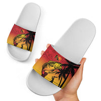 Custom Papua New Guinea Cricket Slide Sandals PNG Barramundis LT14 - Polynesian Pride