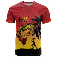 Custom Papua New Guinea Cricket T Shirt PNG Barramundis - Polynesian Pride