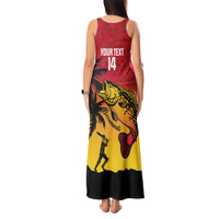 Custom Papua New Guinea Cricket Tank Maxi Dress PNG Barramundis - Polynesian Pride