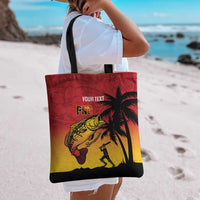 Custom Papua New Guinea Cricket Tote Bag PNG Barramundis - Polynesian Pride