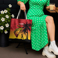 Custom Papua New Guinea Cricket Tote Bag PNG Barramundis - Polynesian Pride