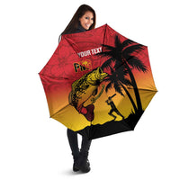Custom Papua New Guinea Cricket Umbrella PNG Barramundis LT14 - Polynesian Pride