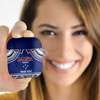Custom Samoa Cricket AirPods Case Go Champions Samoan LT14 Blue - Polynesian Pride