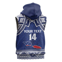 Custom Samoa Cricket Sleeveless Zip Hoodie Go Champions Samoan - Polynesian Pride