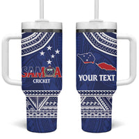 Custom Samoa Cricket Tumbler With Handle Go Champions Samoan - Polynesian Pride