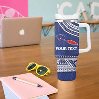 Custom Samoa Cricket Tumbler With Handle Go Champions Samoan - Polynesian Pride