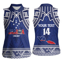Custom Samoa Cricket Women Sleeveless Polo Shirt Go Champions Samoan LT14 - Polynesian Pride