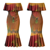 Personalised Papua New Guinea Independence Day Couples Matching Mermaid Dress and Hawaiian Shirt One People One Nation One Country LT14 - Polynesian Pride