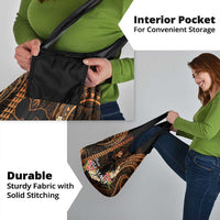 Gold Hawaii Grocery Bag Pray For Maui Hawaiian Plumeria Be Strong